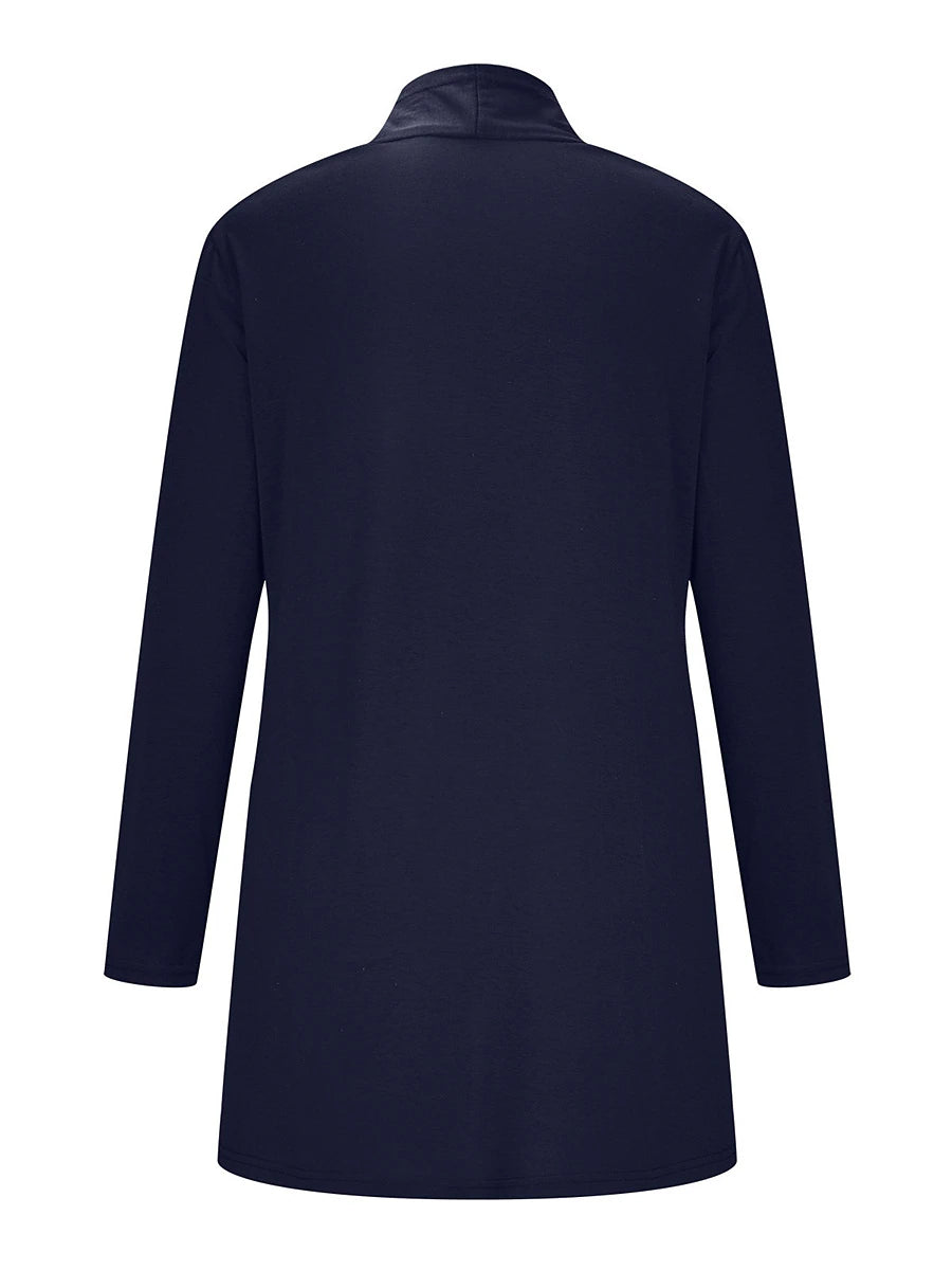 Women's Cardigan Sweater Open Front Ribbed Knit Knit Pocket Summer Fall Outdoor Daily Weekend Stylish Casual Soft Long Sleeve Solid Color Black White Wine S M L