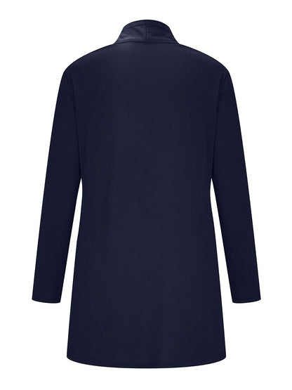 Women's Cardigan Sweater Open Front Ribbed Knit Knit Pocket Summer Fall Outdoor Daily Weekend Stylish Casual Soft Long Sleeve Solid Color Black White Wine S M L