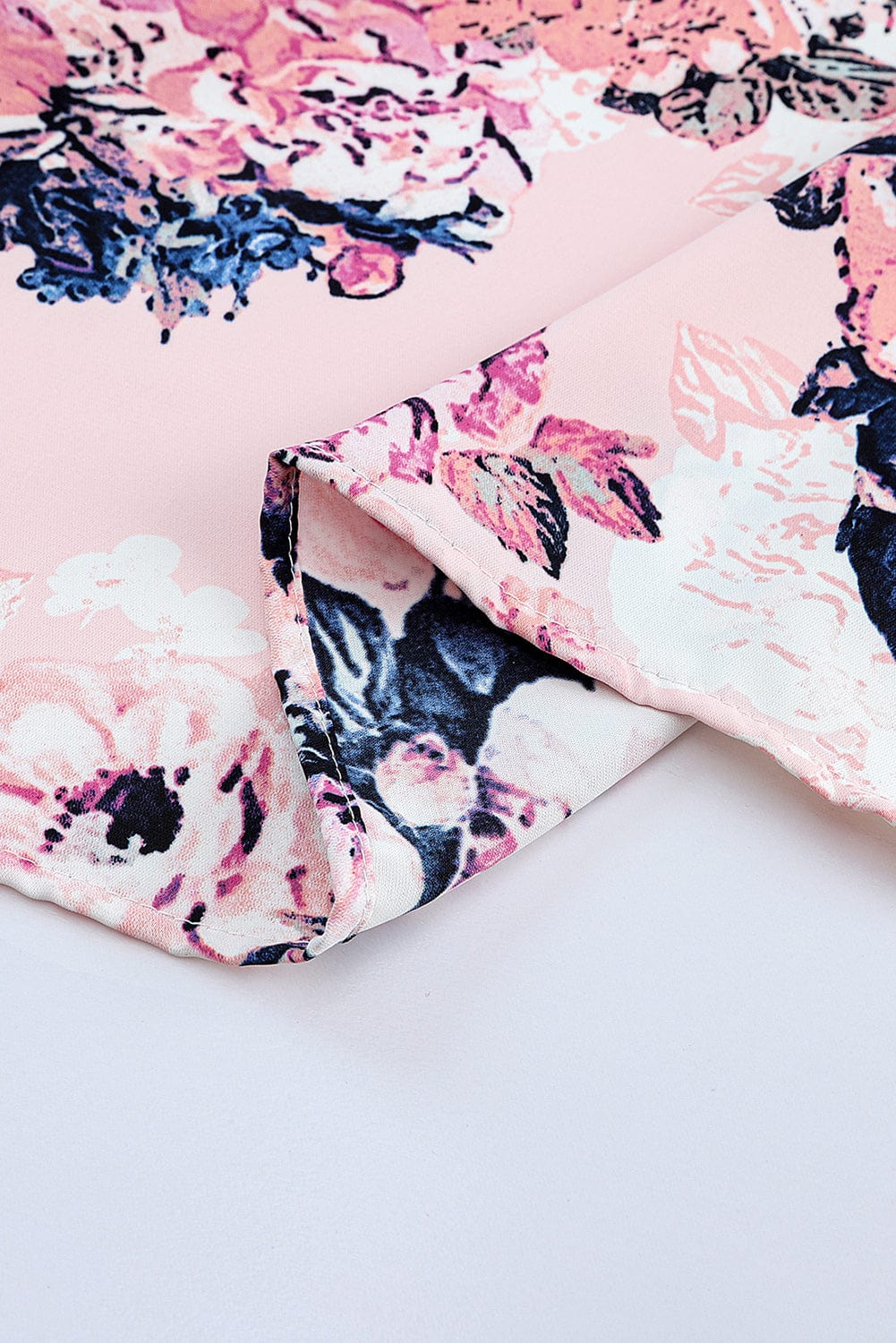 Pink Blossom Puff Sleeve Empire Maxi Gown