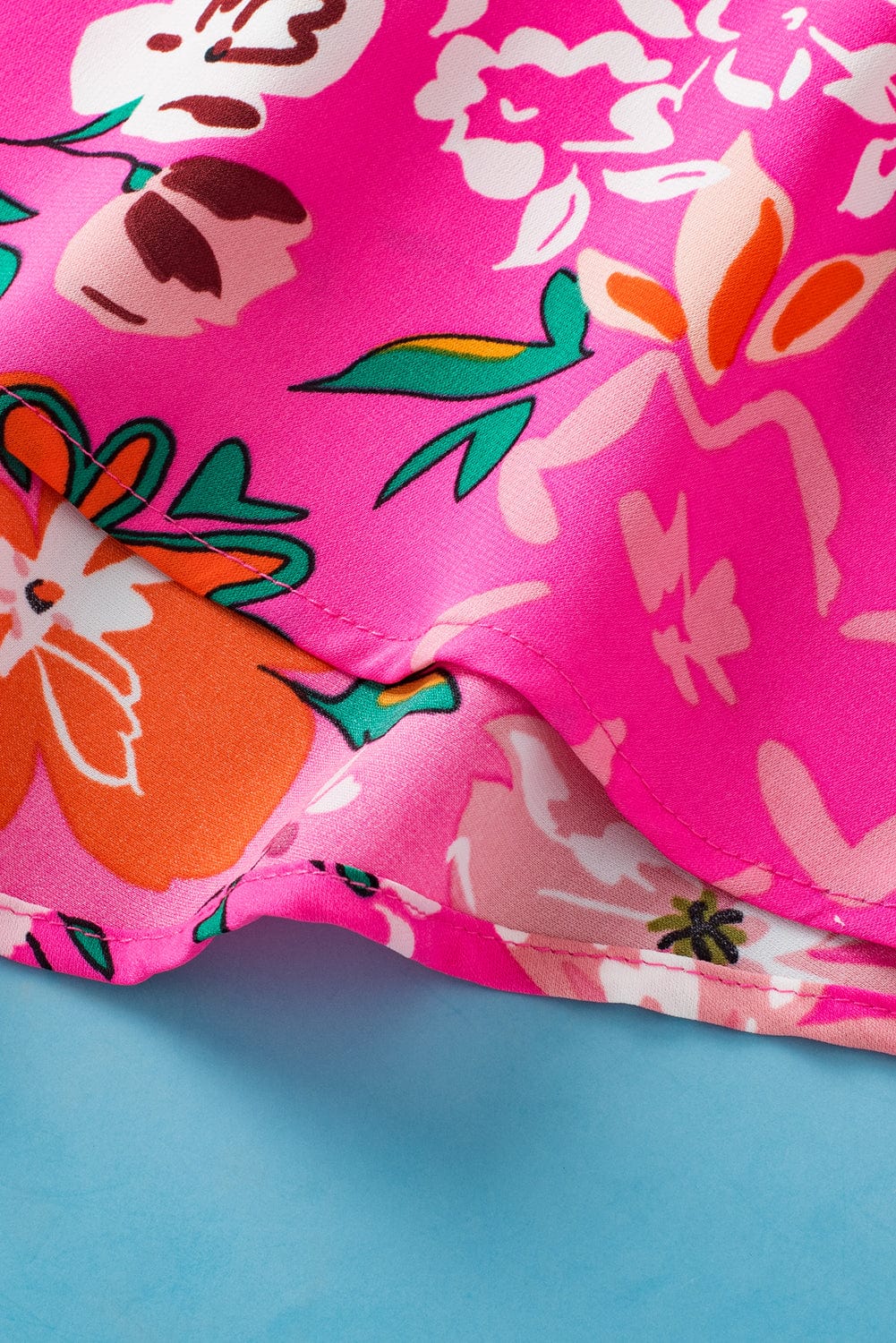 Pink Blossom Smocked Short Sleeve Blouse