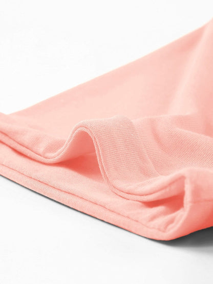 Pink Casual Round Neck T-shirt