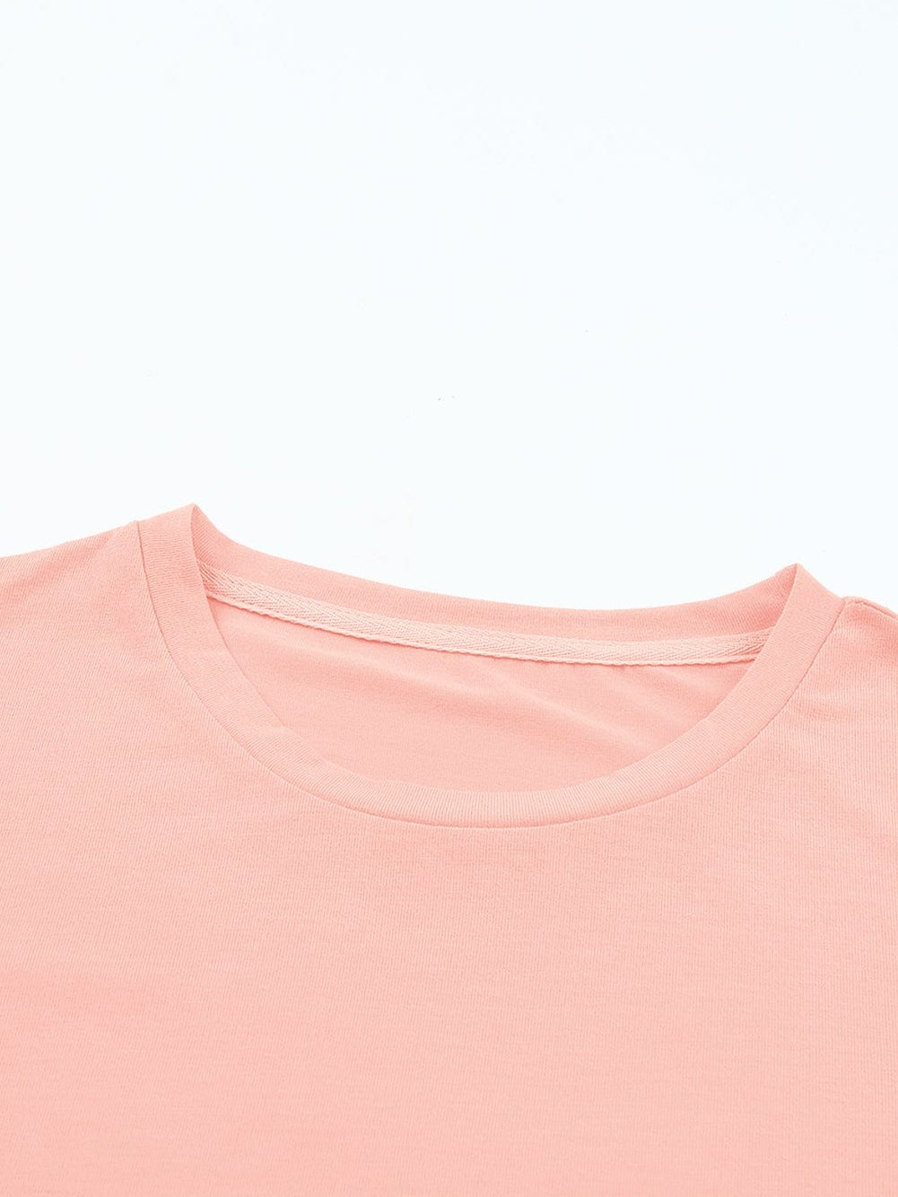 Pink Casual Round Neck T-shirt