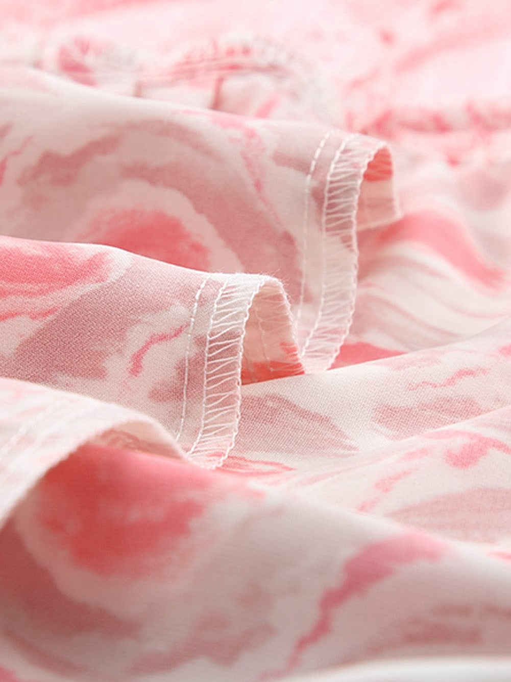 Pink Diamond Abstract Print V-Neck Sleeveless Maxi Dress