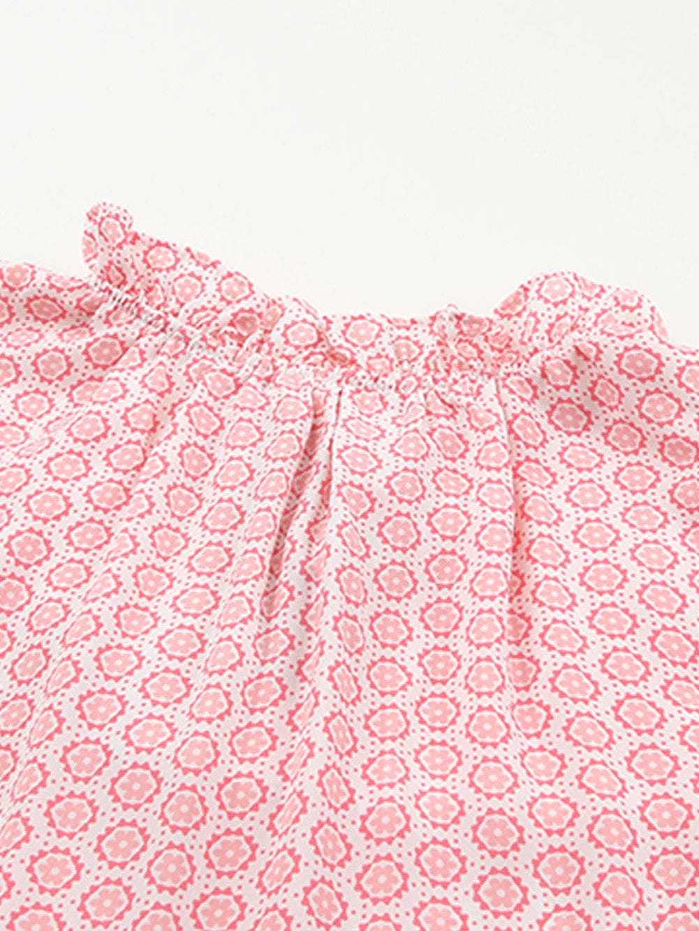 Pink Diamond Abstract Print V-Neck Sleeveless Maxi Dress