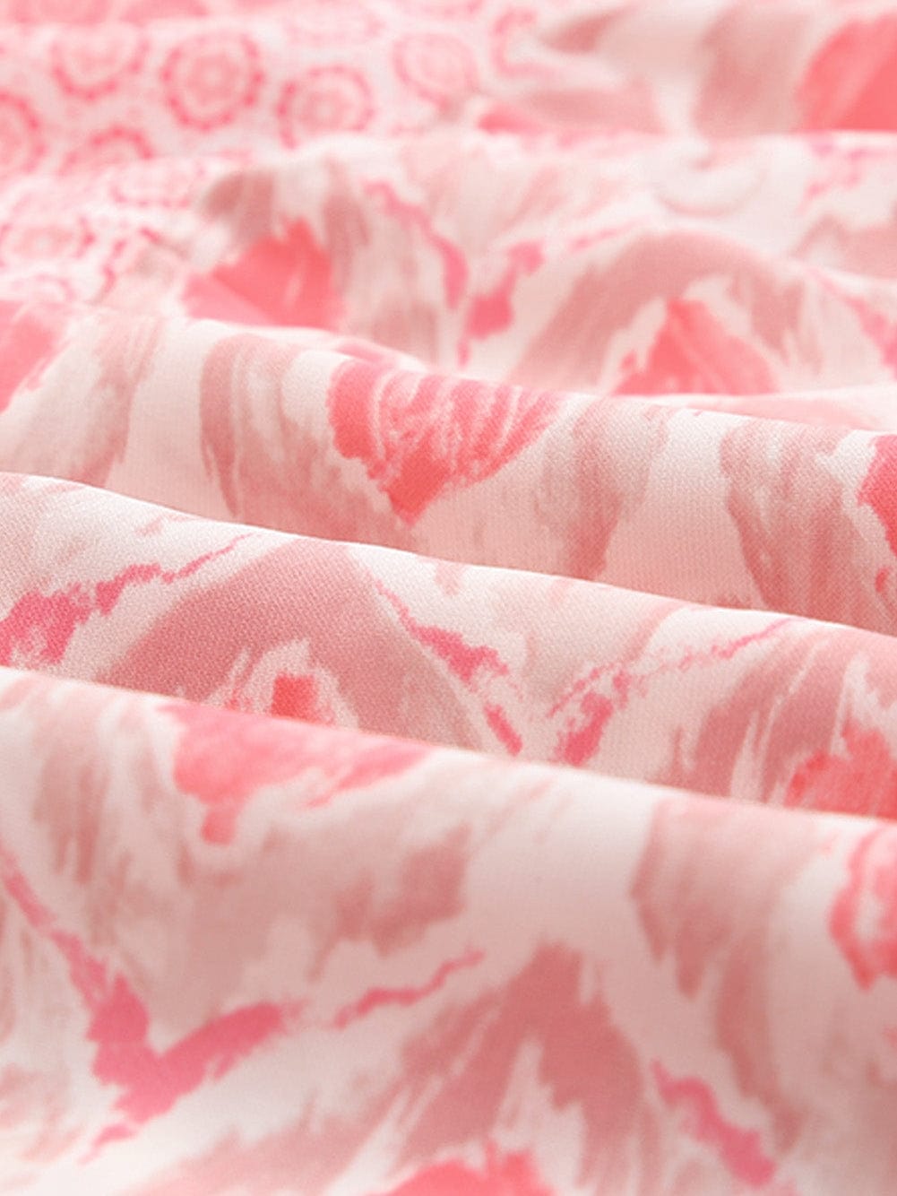 Pink Diamond Abstract Print V-Neck Sleeveless Maxi Dress