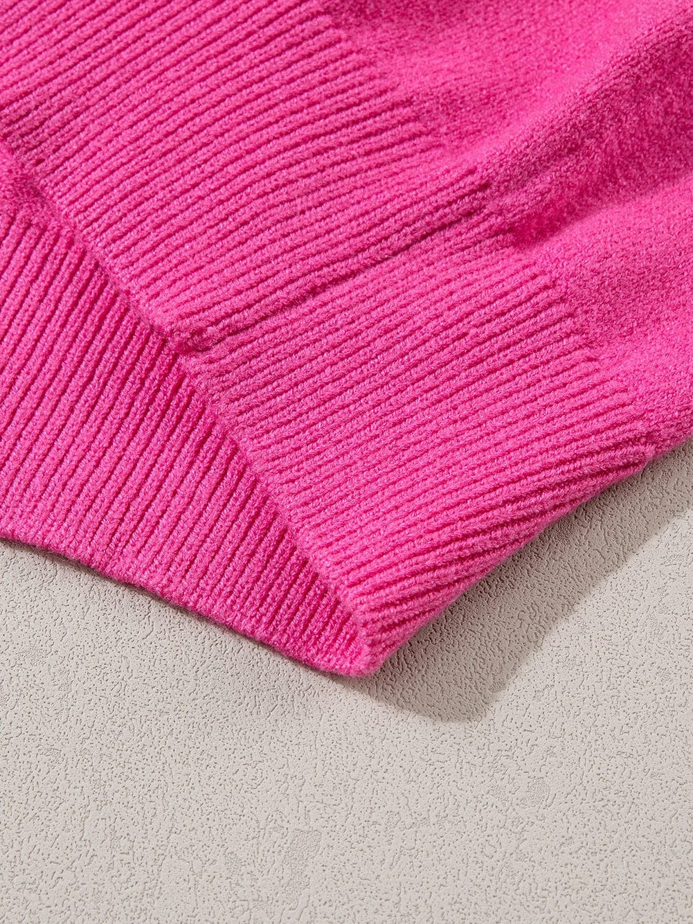 Pink Floral Bubble Sleeve Sweater with Vintage Charm