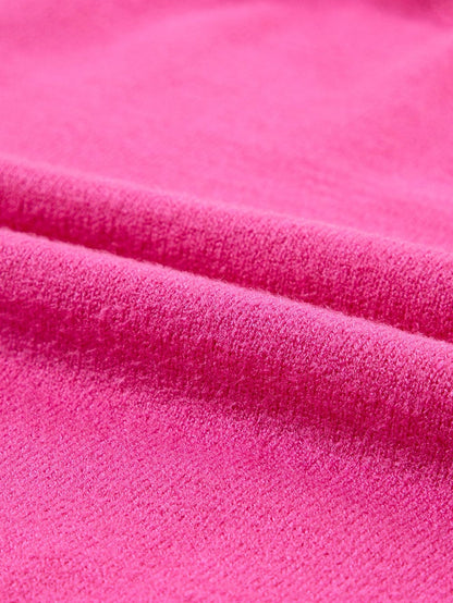 Pink Floral Bubble Sleeve Sweater with Vintage Charm