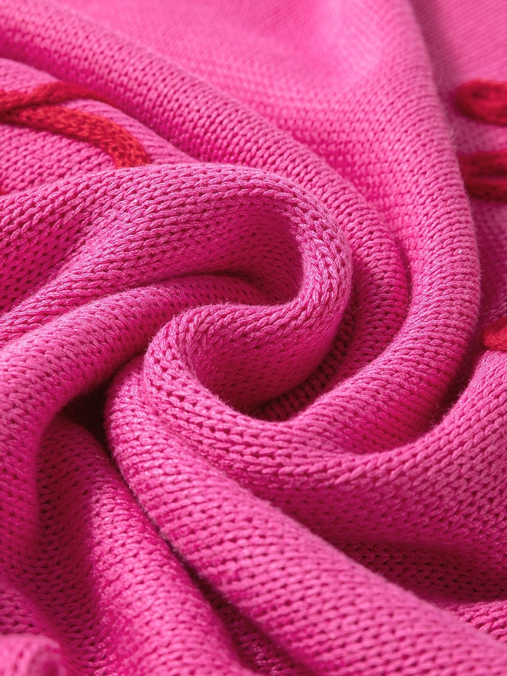 Pink Floral Embroidered Short Sleeve Knit Top