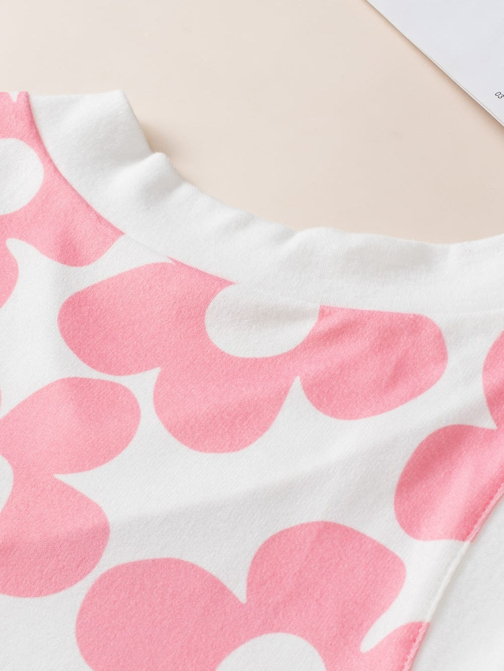 Pink Floral Knit V-Neck Sleeveless Tank Top