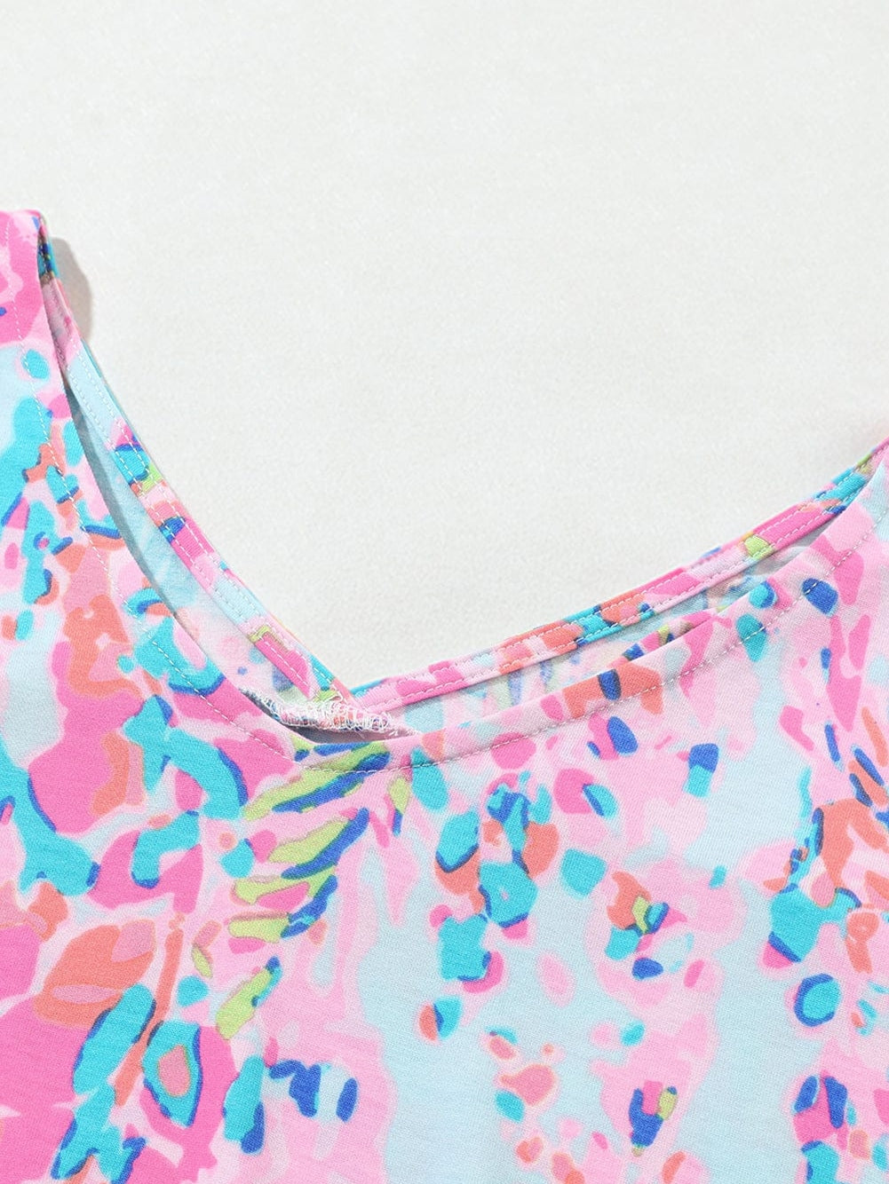 Pink Floral Painted Loose Fit Tee