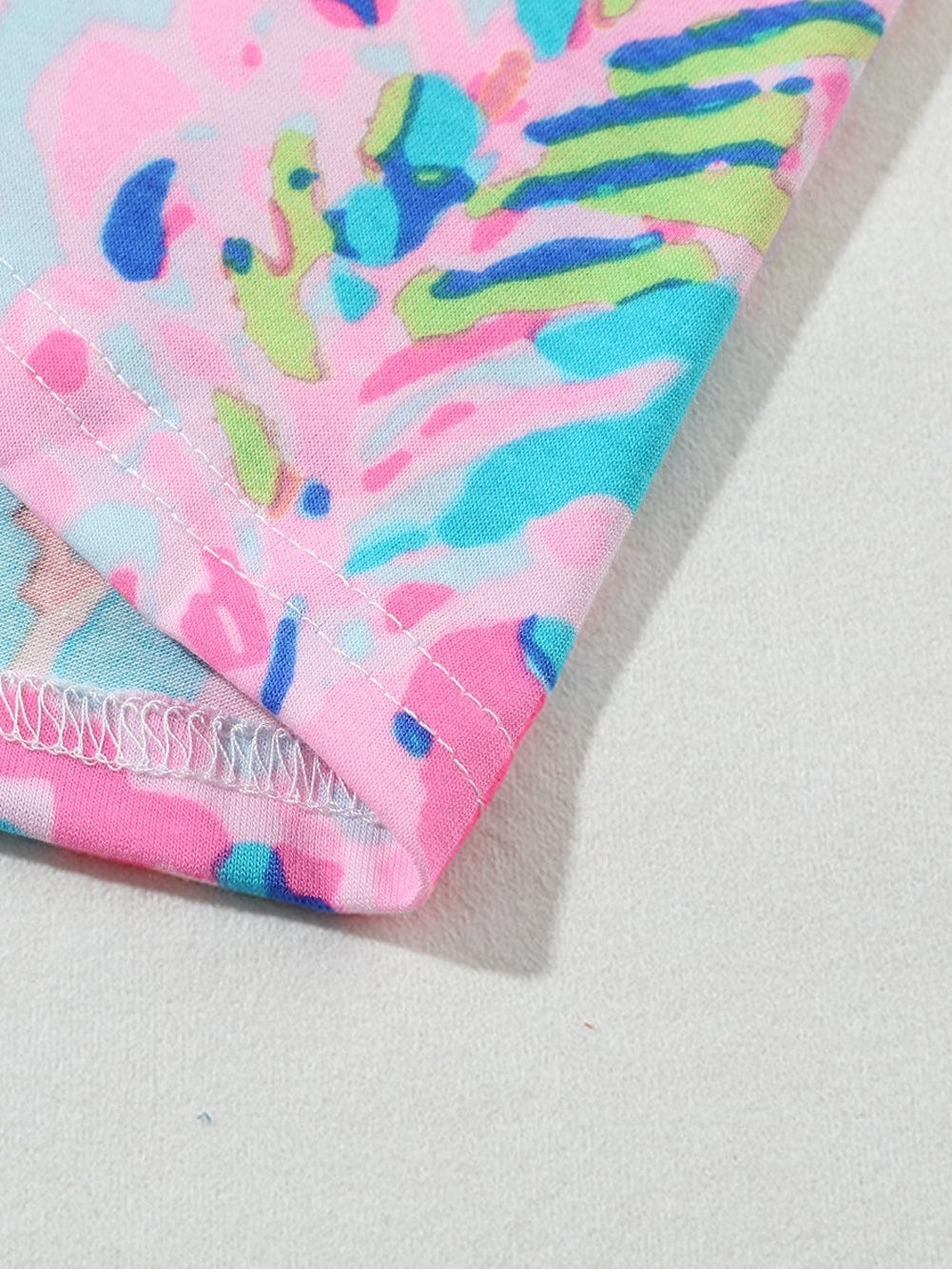 Pink Floral Painted Loose Fit Tee