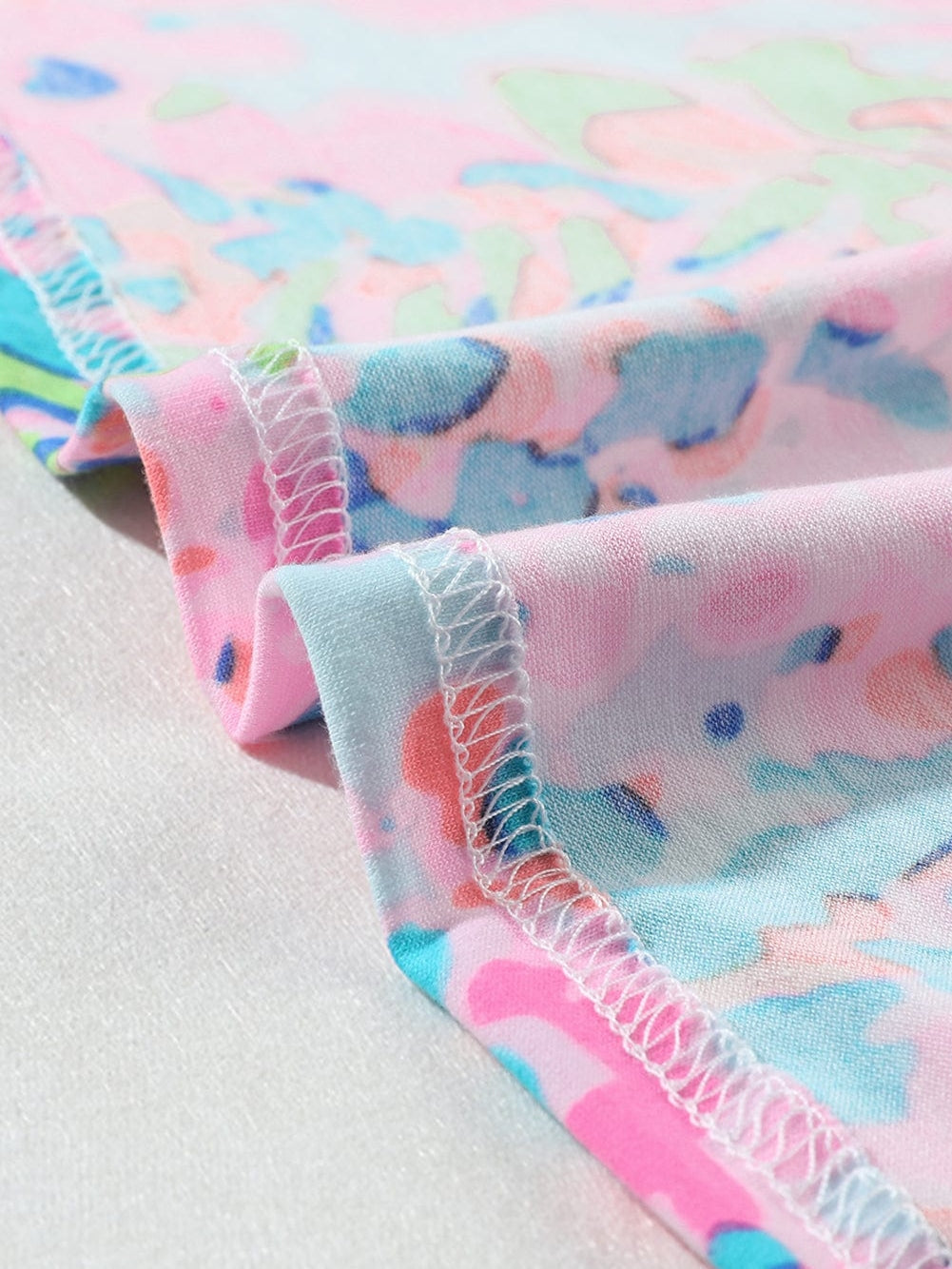 Pink Floral Painted Loose Fit Tee