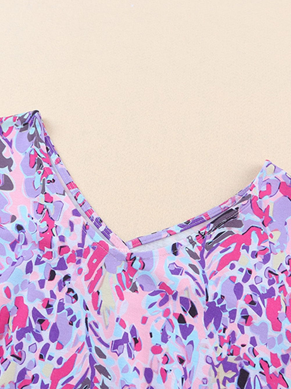 Pink Floral Painted Loose Fit Tee