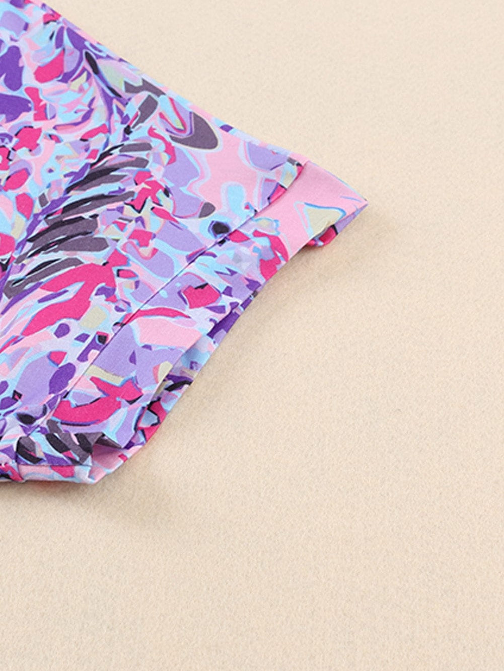 Pink Floral Painted Loose Fit Tee