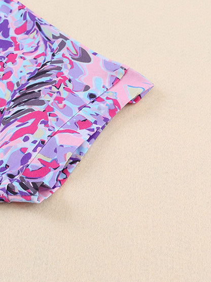 Pink Floral Painted Loose Fit Tee