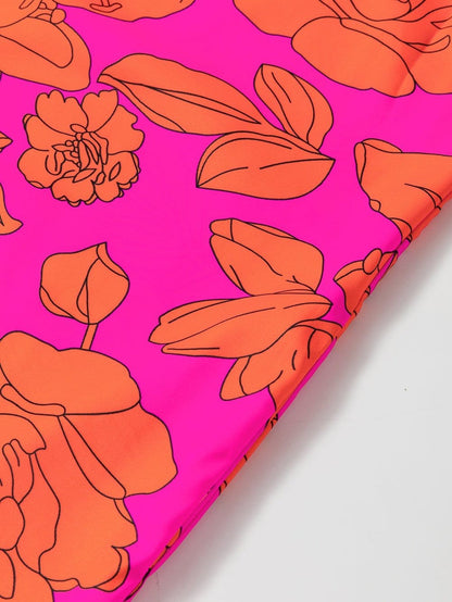 Pink Floral Ruffle Sleeve Mini Dress for Southern Belle Style