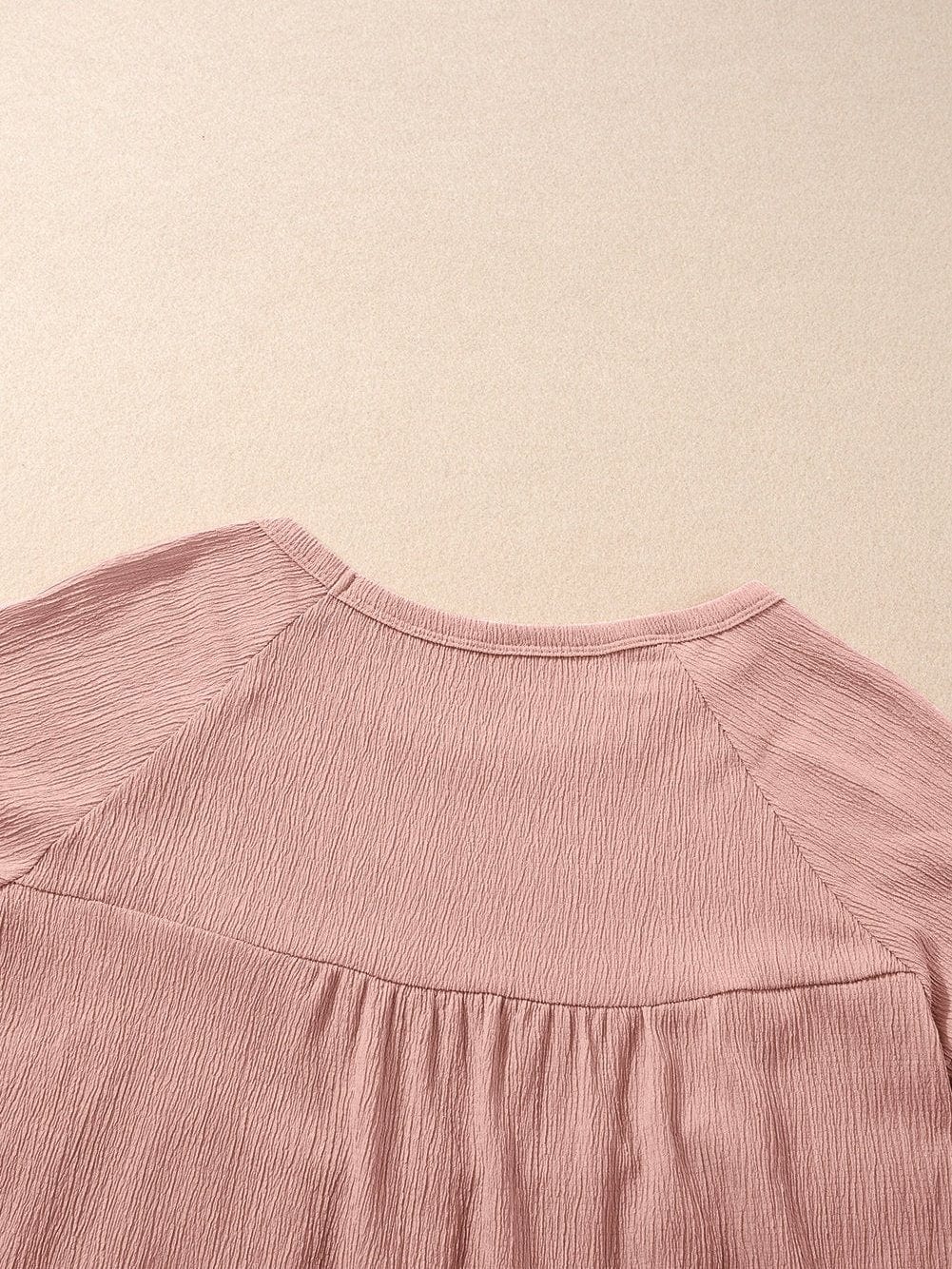 Pink Flowy Ruffle Hem Shift Top