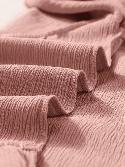 Pink Flowy Ruffle Hem Shift Top