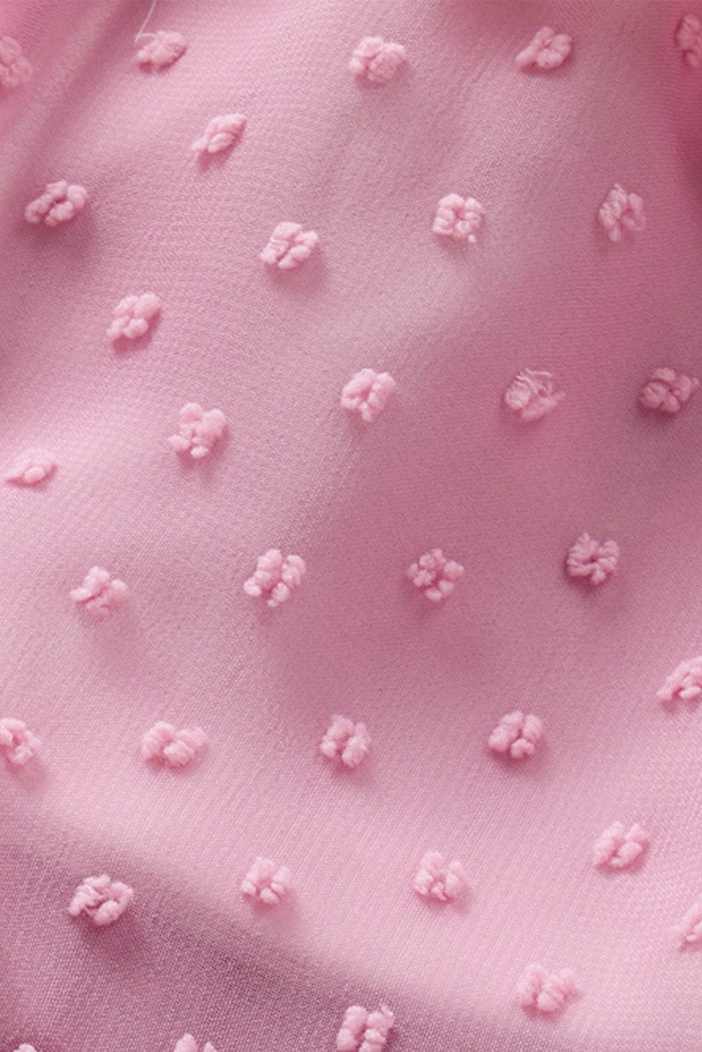 Pink Gradient Swiss Dot Ruffle Mini Dress