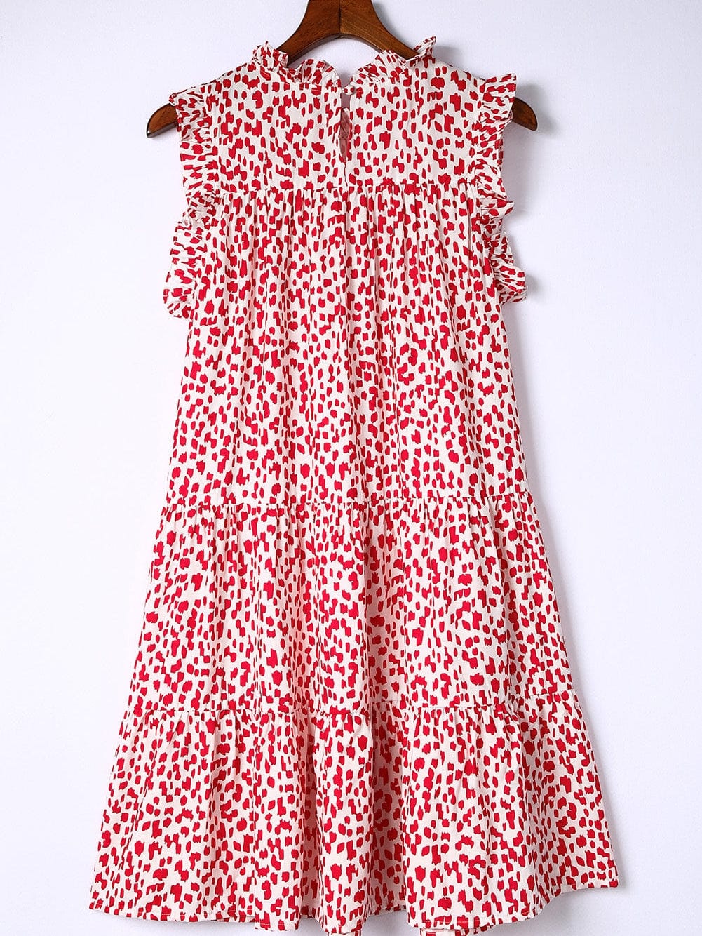 Pink Leopard Lace Detail Sleeveless Mini Dress