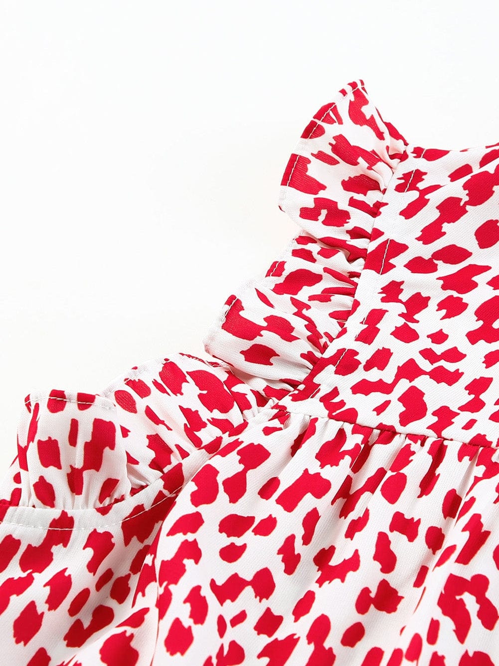 Pink Leopard Lace Detail Sleeveless Mini Dress