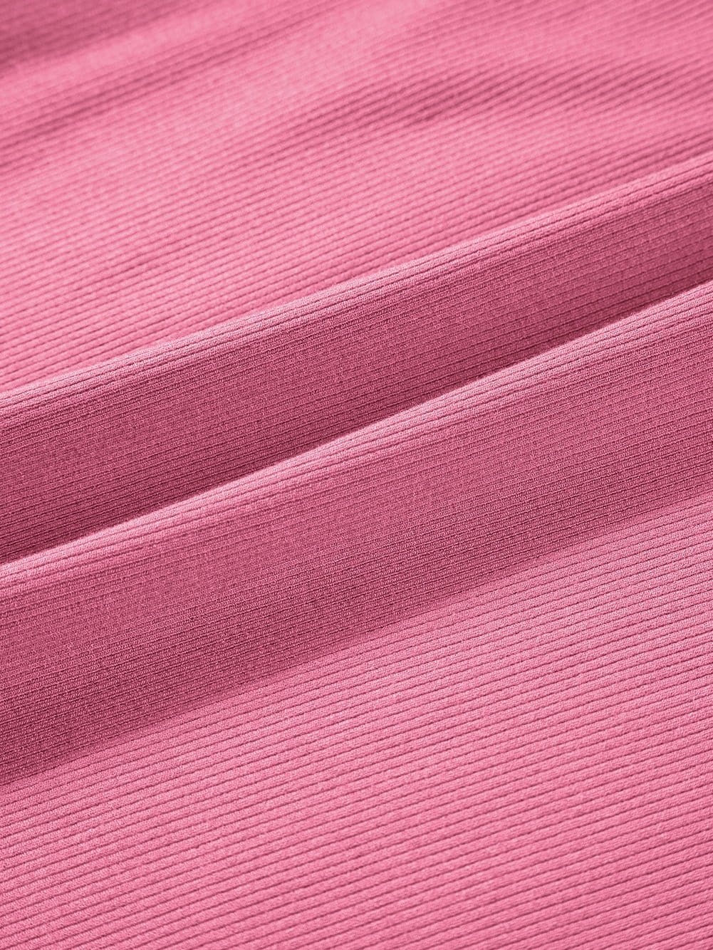 Pink Ribbed Sleeveless Crop Top and Wide Leg Pants Set