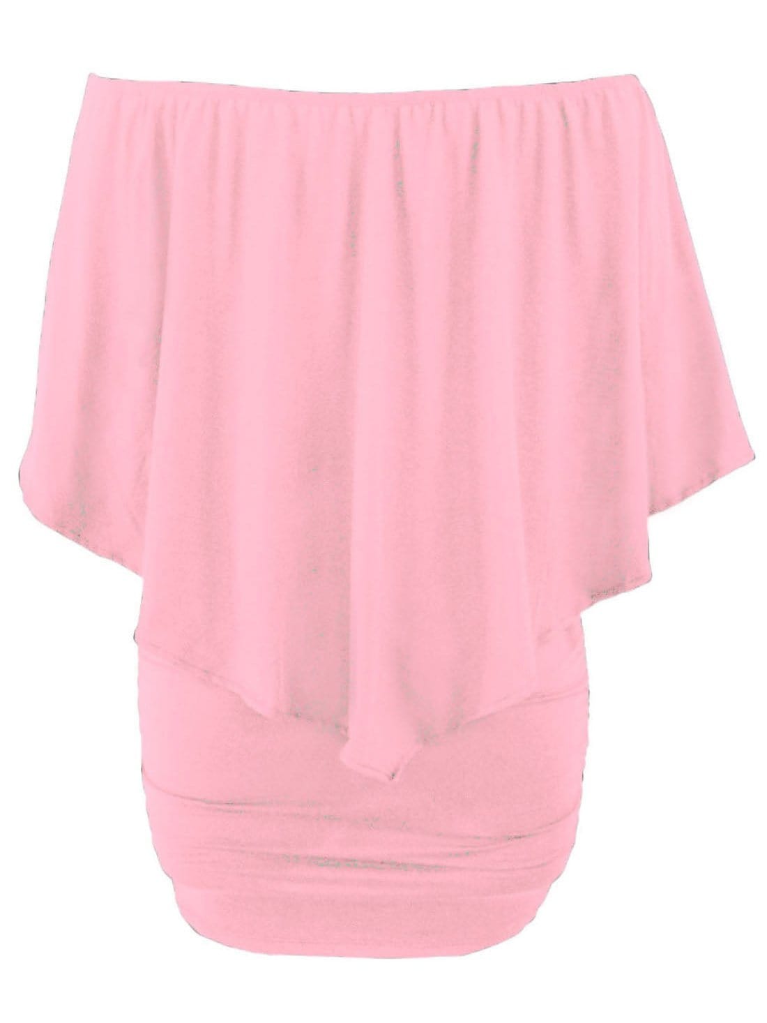 Pink Ruffle Layered Mini Poncho Dress with Versatile Styling