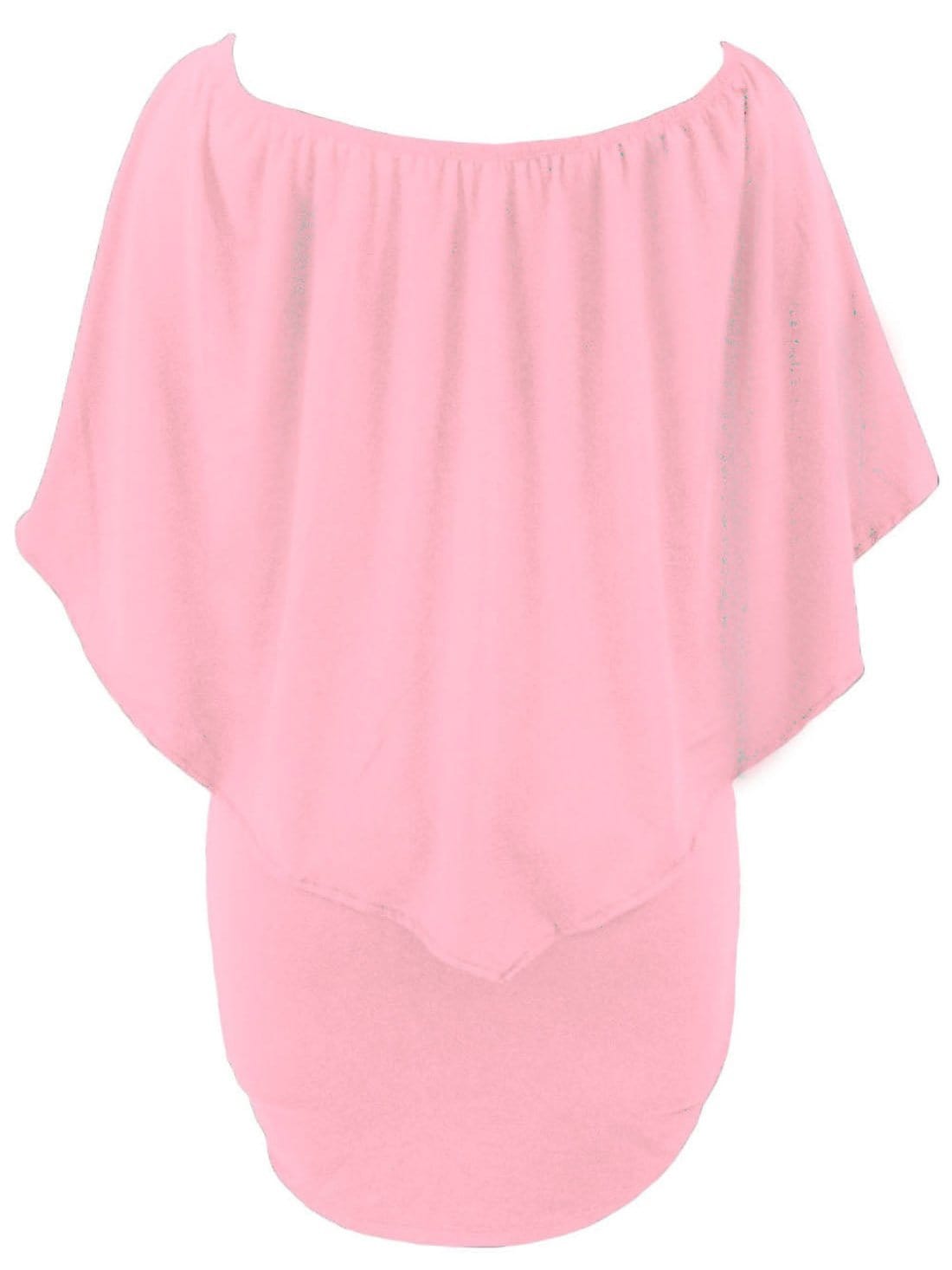 Pink Ruffle Layered Mini Poncho Dress with Versatile Styling