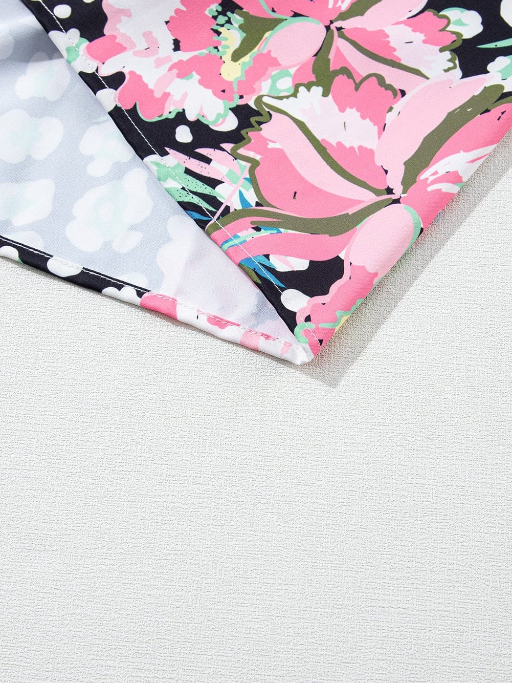 Pink Ruffle Sleeve Ricrac Embellished Floral Mini Dress