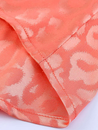 Pink Satin Leopard Print Tank Top