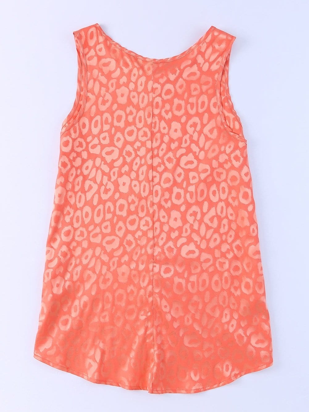 Pink Satin Leopard Print Tank Top