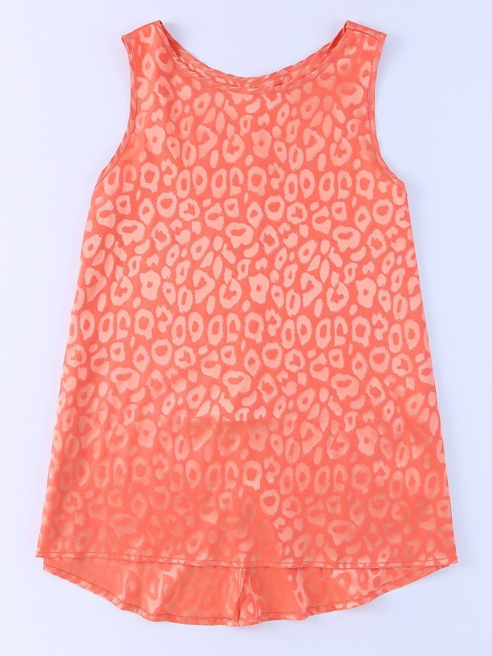 Pink Satin Leopard Print Tank Top