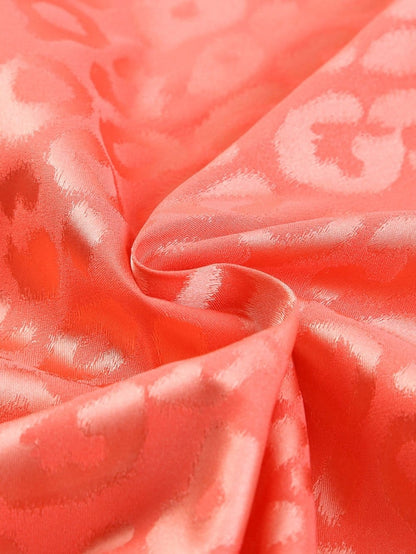 Pink Satin Leopard Print Tank Top