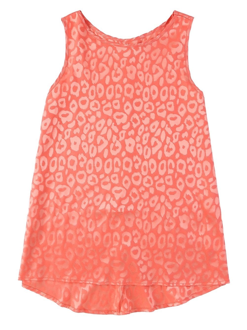 Pink Satin Leopard Print Tank Top