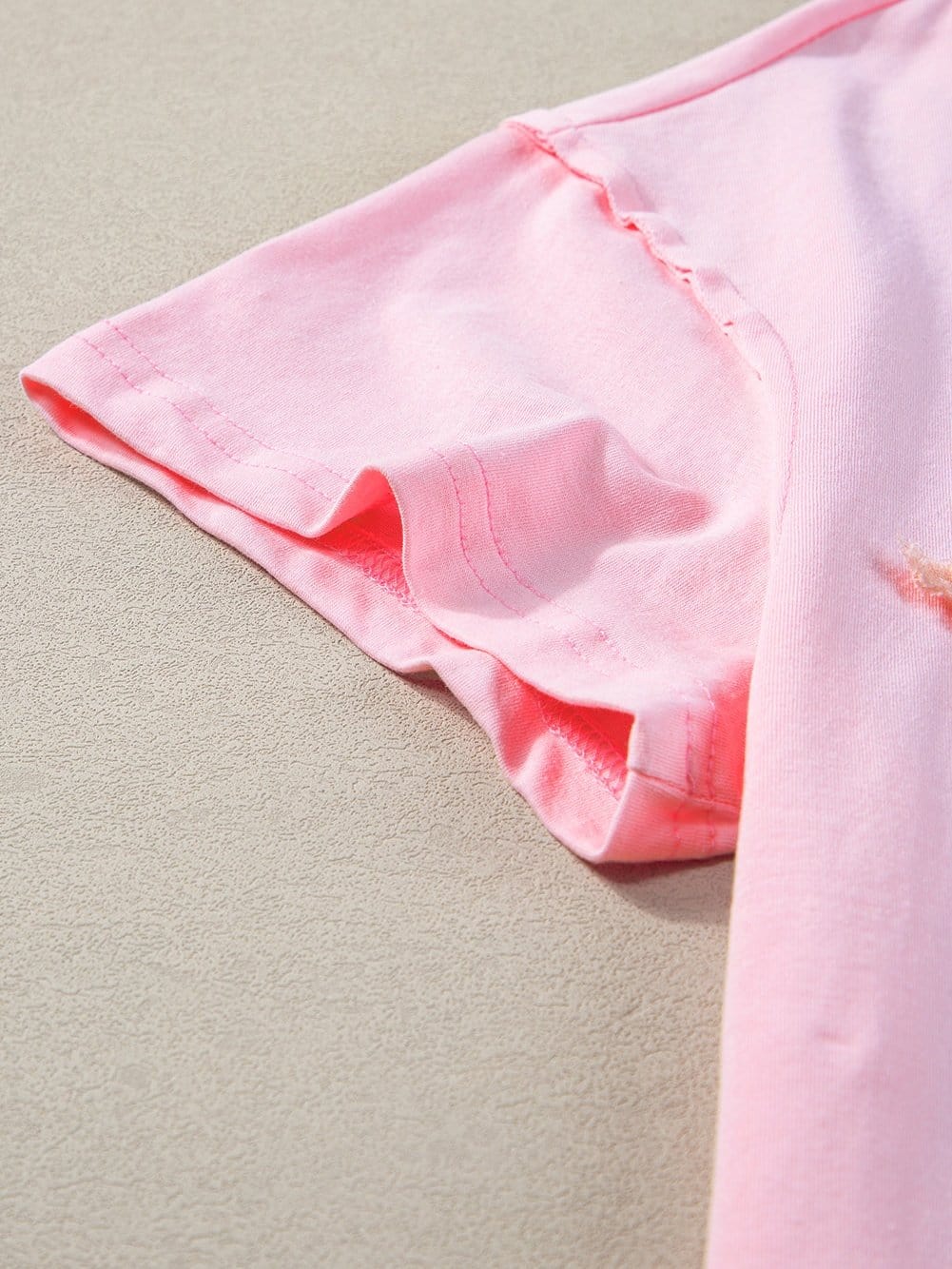 Pink Star Patchwork Relaxed Fit Tee