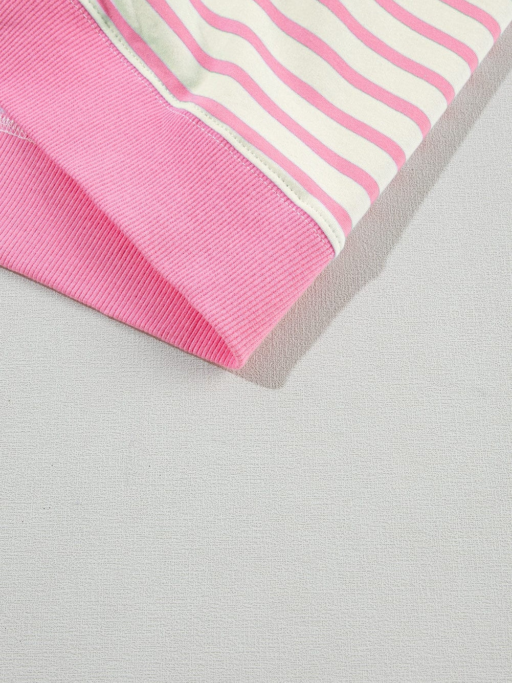 Pink Striped Color Block Oversized Tee