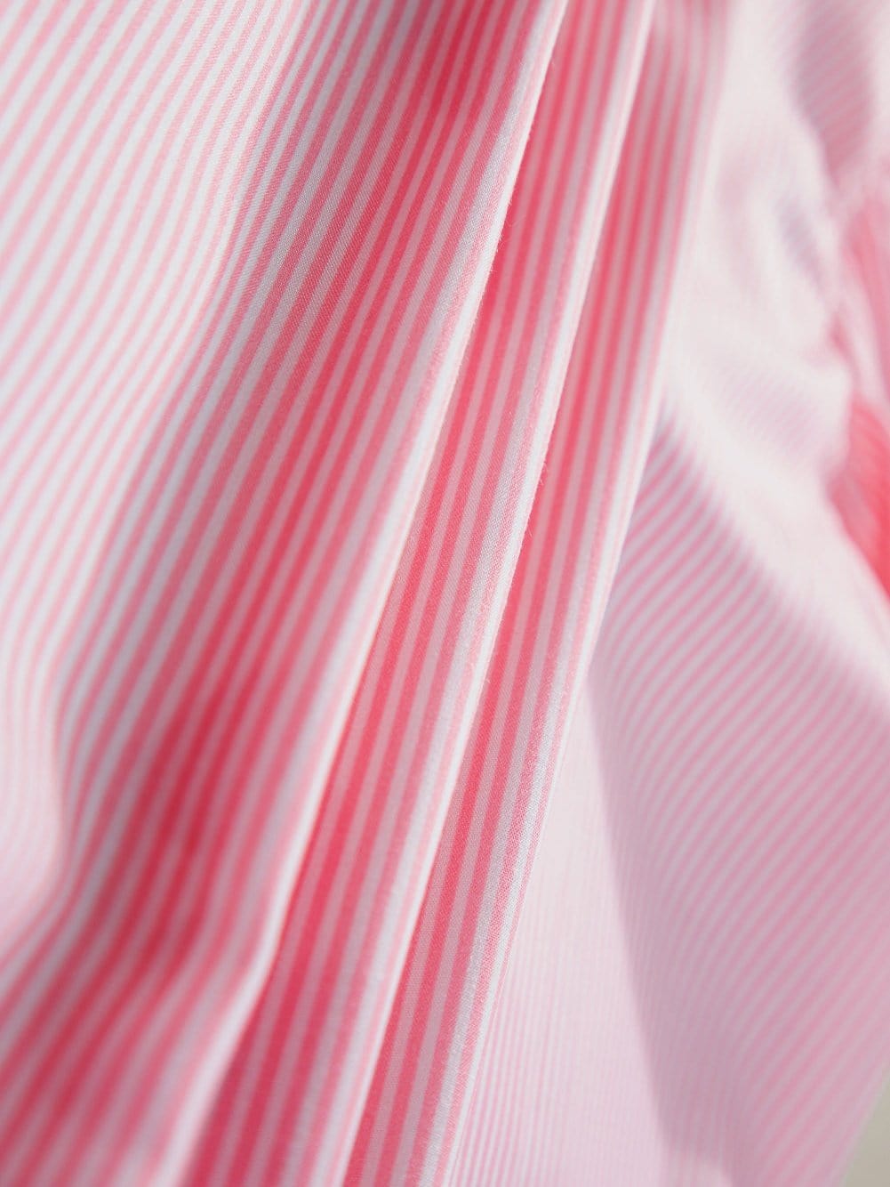 Pink Striped Floral Print Flutter Sleeve Blouse