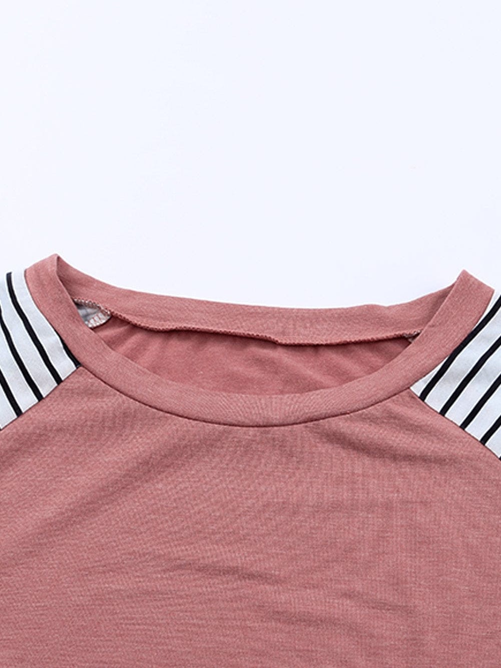 Pink Striped Leopard Patchwork Knee-Length Shift Dress