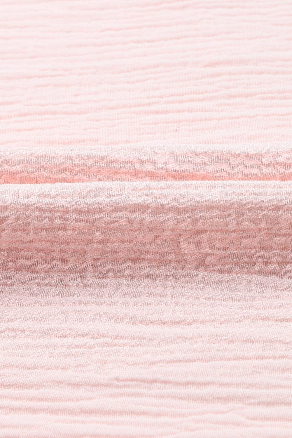 Pink Tiered Ruffled Cotton Linen Blouse