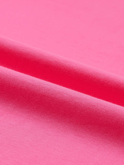 Pink Tulle Ruffle Sleeve Cotton Top