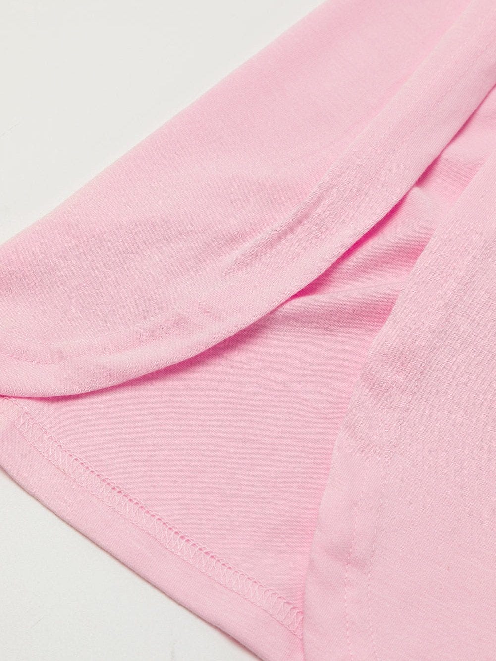 Pink V Neck Maxi T-shirt Dress with Hidden Pocket Splits