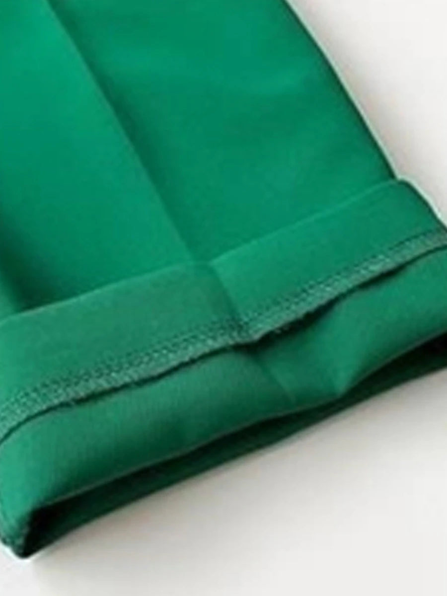 Women's Dress Pants Spandex Plain Black Khaki Fashion High Waist Ankle-Length Street Daily Fall Winter