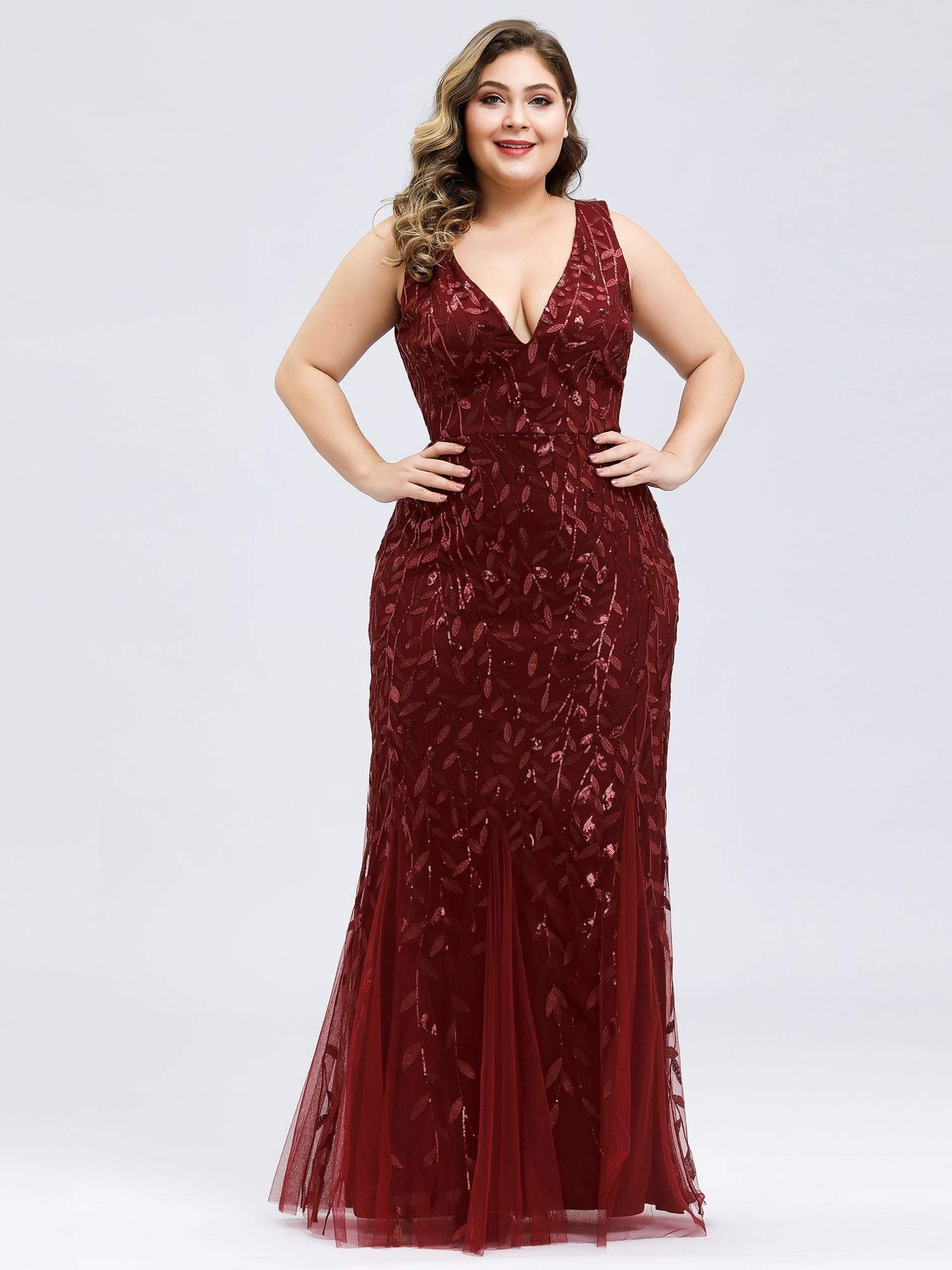 Plus Size Maxi Sequin Formal Dresses & Gowns