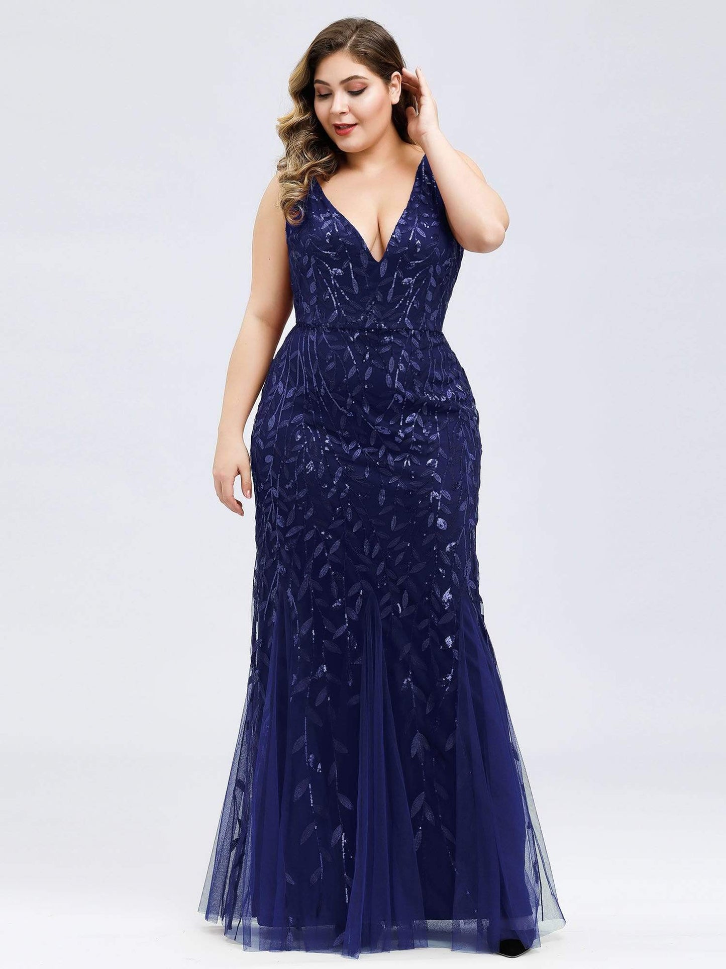 Plus Size Maxi Sequin Formal Dresses & Gowns