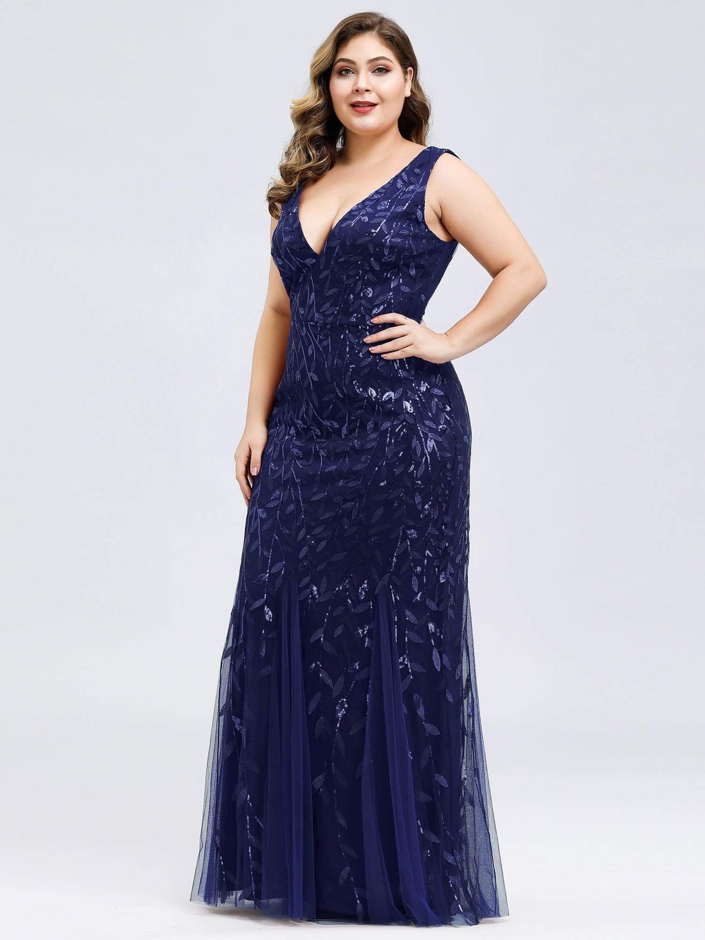 Plus Size Maxi Sequin Formal Dresses & Gowns