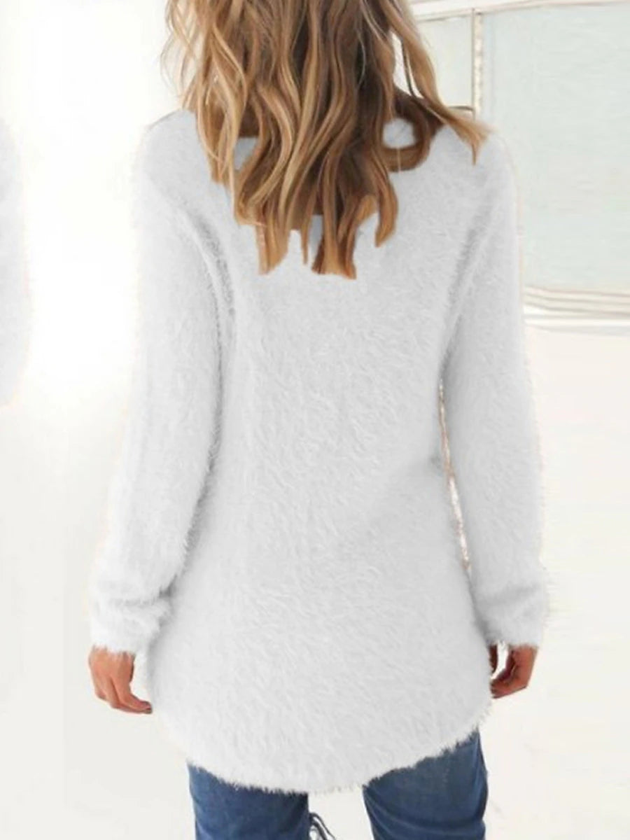 Women's Pullover Sweater Jumper Crew Neck Ribbed Knit Cotton Oversized Fall Winter Outdoor Daily Going out Stylish Casual Soft Long Sleeve Solid Color Lake blue ArmyGreen Black S M L