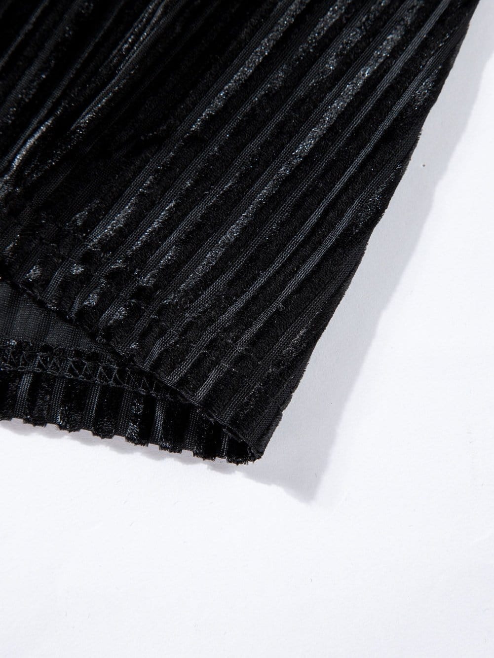 Polka Dot Striped Mesh Frilled Neck Bubble Sleeve Dress