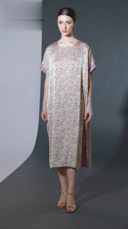 Floral Print Side-Slit Midi Dress