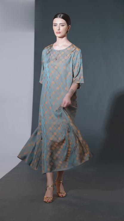 Red Polka Dot Midi Dress