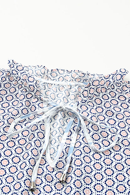 Printed Long Sleeve Loose Bohemian Dress